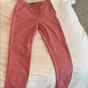 Pink Pants with Ruffle Trim Pockets